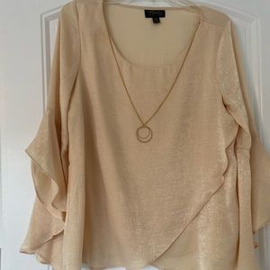 Thalia Sodi gold top